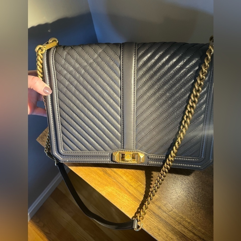 Rebecca Minkoff Chevron Quilted Love Crossbody - Picture 10 of 14